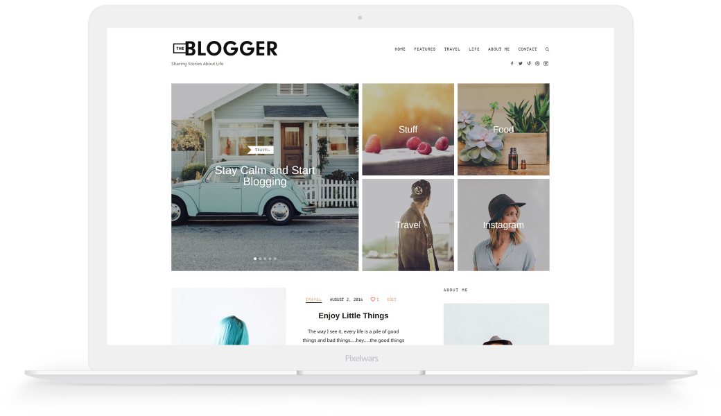 theblogger theme preview image